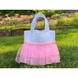 Flower Girl Bag, Ballerina Bridesmaid Bag, Pink Bridal Tote, Bridal Shower Gift